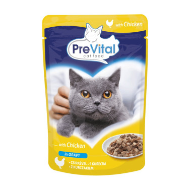 PreVital vrečka za mačke 100 g - piščanec v omaki