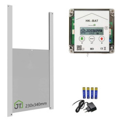 Komplet za samodejno odpiranje in zapiranje za kokošnjak JOSTechnik HK-Bat 23x34 D rabljeno blago