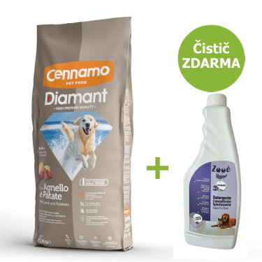Granule za pse Diamant Dog Adult Lamb 15 kg + BREZPLAČNO ČISTILO