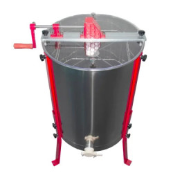 Ročni točilnik medu s 3 okvirji, nerjaveče jeklo, rabljeno blago