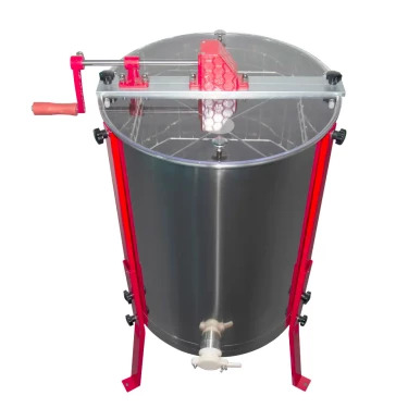 Ročni točilnik medu s 3 okvirji, nerjaveče jeklo, rabljeno blago