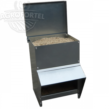 AGROFORTEL kovinski lijačni krmilnik - 14 kg, prihrani krmo, kvalitetna izvedba