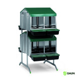 Gnezdo za nesnice GAUN 10135 z zbiralnikom za jajca – 8-mestno, gnezdo na nogah