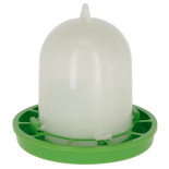 Krmilnik za perutnino z bajonetnim zapiranjem, 1 kg, bel/zelen
