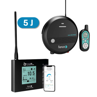 Komplet električne ograje Smart Farm - RF vir s 5 J daljinskim upravljalnikom - WiFi prehod - upravljanje s telefonom