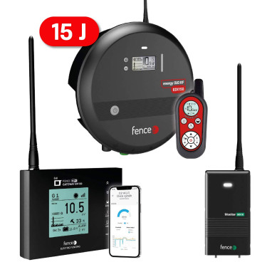 Komplet električne ograje Smart Farm - RF vir 15 J, daljinski upravljalnik - WiFi prehod - MX10 monitor BREZPLAČEN