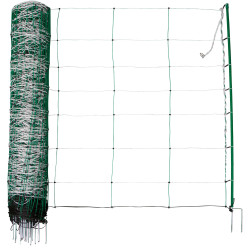 TitanNet električna mreža za ovce, 50 m × 108 cm, dvojni klin, belo-zelena, AKO