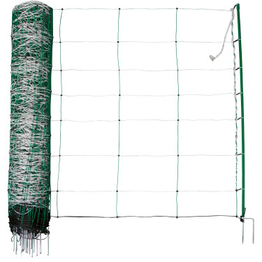 TitanNet električna mreža za ovce, 50 m × 108 cm, dvojni klin, belo-zelena, AKO