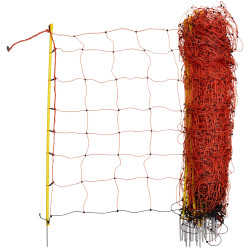 Mreža za ovce, 50 m, oranžna, višina 108 cm, enojni klin