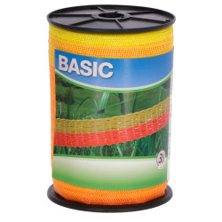 Ograjna trak BASIC 20 mm, 200 m, rumena/oranžna