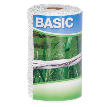 Ograjno lanko BASIC 250 m, 3 x 0,16 mm Niro, belo