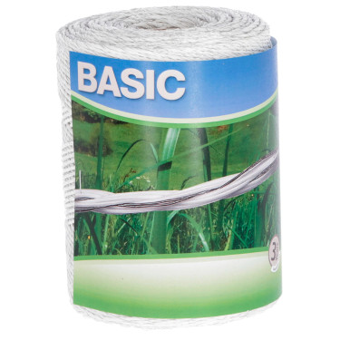 Ograjno lanko BASIC 500 m, 3 x 0,16 mm Niro, belo