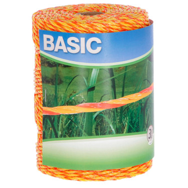 Ograjno lanko BASIC 250 m, 3 x 0,20 mm Niro, rumena/oranžna