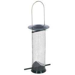 Krmilnik za ptice Kerbl Basic, plast/kov, 13,5 x 13,5 x 25 cm