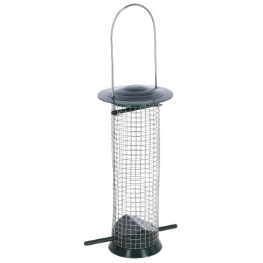 Krmilnik za ptice Kerbl Basic, plast/kov, 13,5 x 13,5 x 25 cm