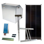 Osnovni komplet za solarno ograjo z varnostno omarico, 15 A krmilnikom, 200 W panelom in konzolo