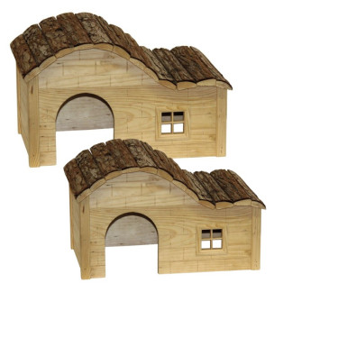 Hiška za male glodavce, z okroglo streho