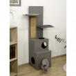 Kerbl praskalnik za mačke Alex, siv, EKO plastika, 152 x 42 x 42 cm