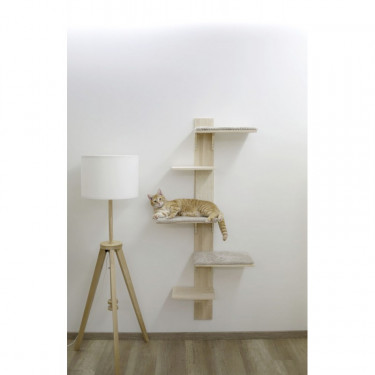 Mačje drevo za steno, praskalnik za mačke, 150 cm, naravno