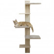 Mačje drevo za steno, praskalnik za mačke, 150 cm, naravno