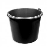 Plastično vedro za krmo 12 l, črne barve