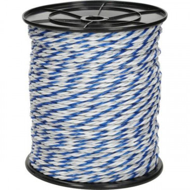 Vrv za električno ograjo premera 6 mm modro-bele barve
