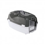 Boks za pse in mačke Gulliver 3 DELUXE Top Free, 61x40x38cm, siv