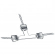 Litzclip® spojka za vrv - T-oblika - 3 mm - 5 kos