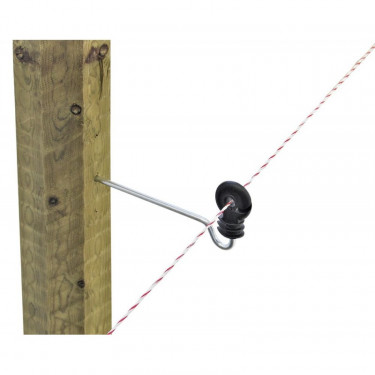 Krožni distančni izolator za električno ograjo, z vijakom, 22 cm