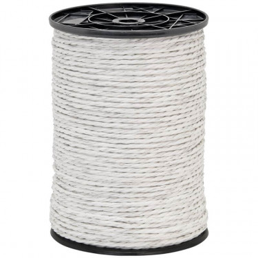 Vrv za električno ograjo premera 4,5 mm bele barve