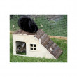 Hiša za zajce in druge glodavce, s poševno streho
