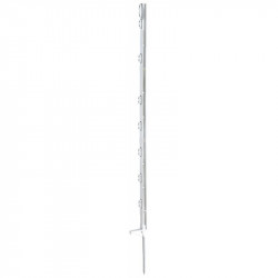 Palica - stebriček za električno ograjo, plastična bela, 105 cm, 1 stopnica