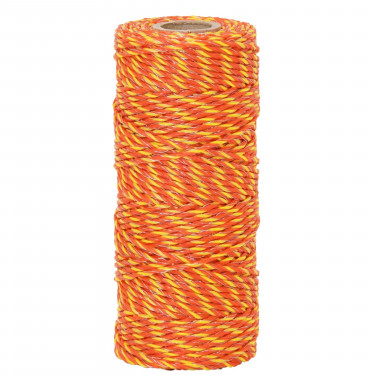 Kabel za električno ograjo, premer 2,5 mm, 100 m, rumeno-oranžen