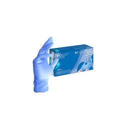 Rokavice nitrilne GLOVELY, AQL1, modre, dolžina 24 cm