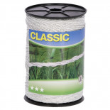 Kabel CLASSIC za el. ograjo, 3 mm x 500 m, 6x Ni 0,20 mm, bela