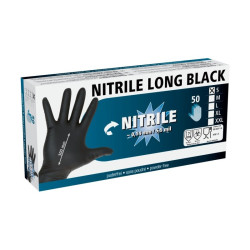 Črne rokavice iz nitrila, dolžine 30 cm