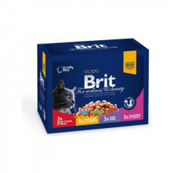 BRIT Premium Cat žepki Family Plate 1200g (12x100g)
