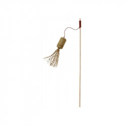Mačja igrača - palica z valjčkom iz morske trave, 41 cm