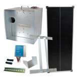 Osnovni komplet sončne ograje s prenosno omarico, 10 A krmilnikom, 100 W panelom in konzolo