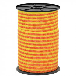 Trak za električno ograjo, premer 10 mm, 250 m, rumeno-oranžen