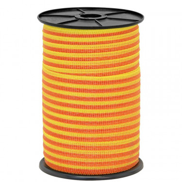 Trak za električno ograjo, premer 10 mm, 250 m, rumeno-oranžen
