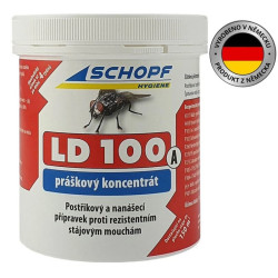 LD 100 A 250 g proti odpornim muham v hlevu, insekticid proti muham