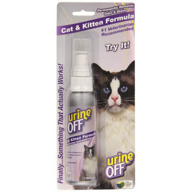 Urine Off - pršilo proti madežem in vonjavam, za mačke, 118 ml