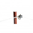 Izolator kotni distančnik za električno ograjo, z navojem M6 in maticami  