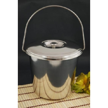 Vedro iz nerjavečega jekla s pokrovom 11l