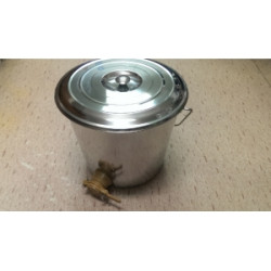 Vedro iz nerjavečega jekla z ventilom in pokrovom 18l