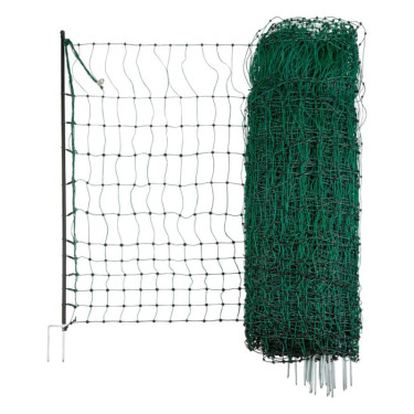 Neprevodna mreža za perutnino 106 cm, 50 m, 2 konici, zelena