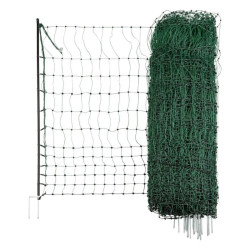 Prevodna mreža za perutnino 106 cm, 50 m, 2 konici, zelena + vrata 105 cm